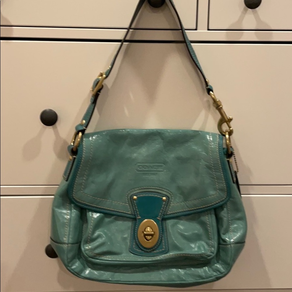Teal Coach bag